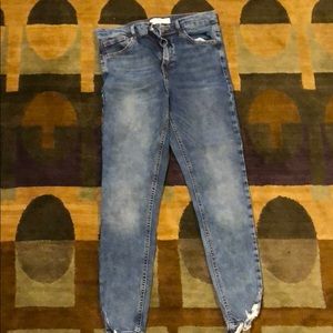 Topshop Jamie jeans w/Moto hem, 27/28 (see below)